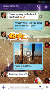 Viber lets users share contacts and send out public chat invites